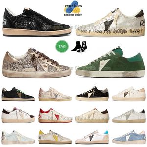 Chaussures en gros de Do Old Dirty Casual Golden Go Designer Chaussures For Mens Womens Star Italie Brand Sneakers Ball Blanc Blanc Vert Green Dirts Sales d'extérieur Taille 35-46