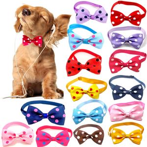 Accessoires pour chiens en gros Chats Noeud papillon Sangle de cou réglable Collier de toilettage pour chat Couleurs aléatoires