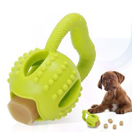 Groothandel hondenspeelgoed Square Pull Globe Tpr Bijtbestendige tandenknarsen Tanden schoonmaken Kaasbal Interactieve puzzel Huisdieren