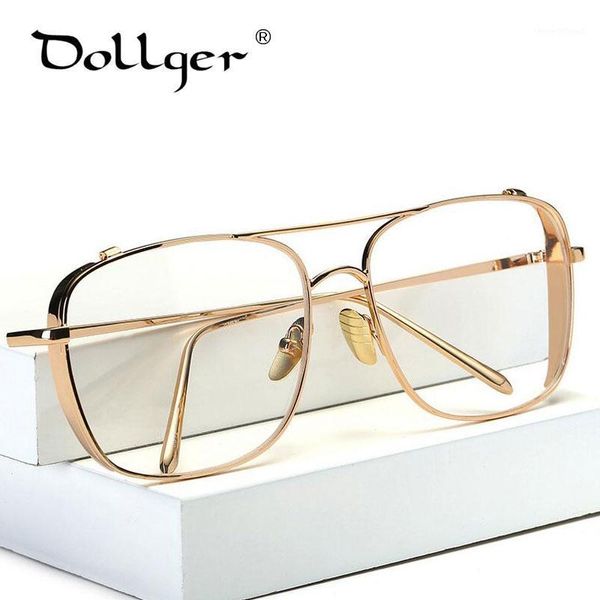 Lunettes de soleil Cadres Vente en gros - Dollger Lunettes Hommes Big Metal Lunettes d'ordinateur Anti Fatigue Lunettes résistantes aux radiations Cadre Femmes Lunettes S1