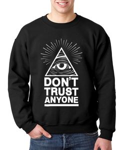 Gros-Dont Trust N'importe qui automne hiver polaire hoodies Illuminati All Seeing Eye sweat-shirt sur mesure jeux hommes harajuku hoodies