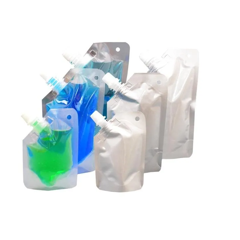 卸売ドーパックアルミホイル液体保管バッグゼリーミルクソースオイル透明スタンドアップバッグZZ