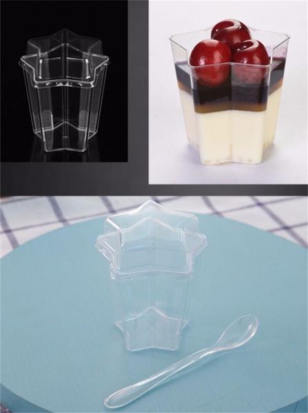 Venta al por mayor de vasos de plástico transparente de 4,5 oz, cuencos para helado, tazas de postre, soporte para helado reutilizable o desechable, vaso para degustación de aperitivos para fiestas PH
