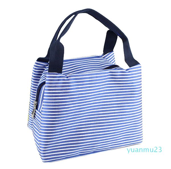 Al por mayor- DSGS Stripe Lunch Box Bolsa de transporte para bolsas de picnic de viaje