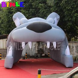 En gros, publicitaire durable gonflables Oxford 4.8x4.5x3,8 mètres Advertising Mascot Bulldog Tunnel Entrée pour l'événement sportif de football