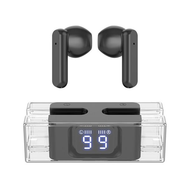 Vente en gros E90 Écouteurs Transparent Couleur Cas Led Affichage Casque Fone De Ouvido Audifonos Auriculares Bluetooth Tws Écouteur Sans Fil