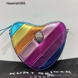 Groothandel Eagle Head Bag UK Kurt Geiger Crossbodytas met één schouder, regenboogcombinatie, leer met hoge uitstraling