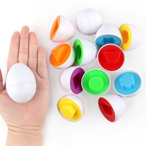Jouets d'éducation précoce pour bébés, Puzzle en forme d'œufs intelligents, œufs assortis, vente en gros