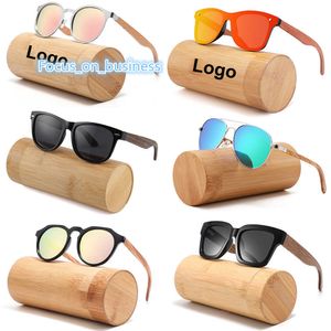 En gros de l'éco convial personnalisé Unisexe Designer Retro Tac Mens Woodenstomy Polarise Sunglasses Bamboo