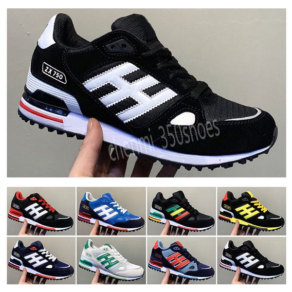 Editex Originals en gros ZX750 Sneakers de chaussures de course ZX 750 pour les hommes et les femmes Athletic Breathable Sports Trainers Taille 36-45 CQ01
