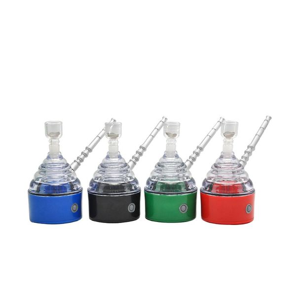 Venta al por mayor Pipa de vidrio eléctrica para fumar Shisha Hookah Consejos para la boca Limpiador Pipas para fumar Tabaco Snuff Snorter Vaporizador