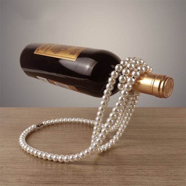Collier de perles élégant en gros suspension du support à vin rouge maison décoration de bureau de bureau décorations de style léger lt888
