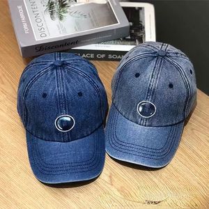 Chapeau de baseball en denim délavé brodé en gros pour hommes et femmes, même casquette décontractée à grande circonférence de la tête