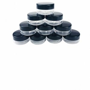 wholesale Frascos redondos de acrílico vacíos de 10/20 g - Recipientes de plástico sin BPA para cosméticos, exfoliantes labiales, maquillaje, lápiz labial y sombra de ojos p93I #