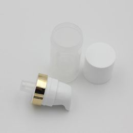 Vente en gros, bouteilles à pompe sans air vides de 10 ml, bouteille sous vide en plastique transparent pour cosmétiques avec argent ZZ