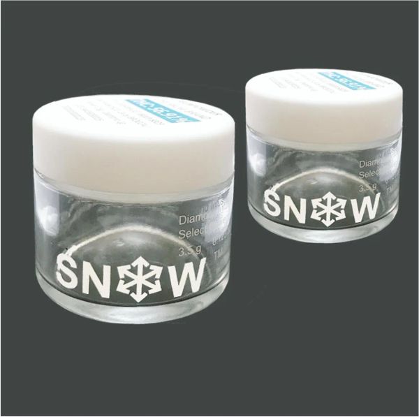 En gros vide 3,5 g 0,123 oz 3D Print Snow Diamond Infuset Sélect Flower Glass Jar Peroll Tube Packages Candy Jar LL