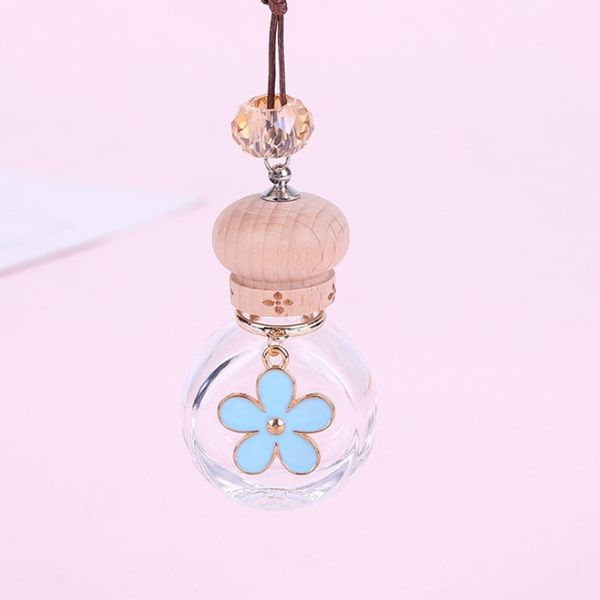 En gros Vide Fleur style verre Parfums Emballage Bouteilles voitures décoration Creative Voiture parfum bouteille aromathérapie Pendentif pot d'huile A217154