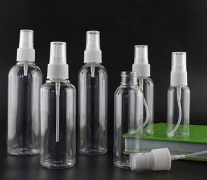 Bouteilles de pulvérisation en plastique PET vides en gros 120ml bouteille de pulvérisation de parfum de nettoyage en plastique rechargeable avec bouchon d'atomiseur à brume fine