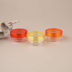 Pots cosmétiques en plastique vides en gros 3g 5g contenants d'échantillons de maquillage transparents à large bouche avec couvercles rechargeables de stockage de maquillage de voyage