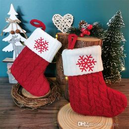 Groothandel Prachtige Kerst Sokken Speelgoed Geschenken Wollen Gebreide Brief Borduren Opknoping Sok Hanger Gift Kerstsok Voor Home Decor