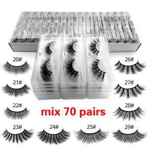 Cils en gros cils 3d swink cils naturels de vison de vison maquillage cilios cils dramatiques faux dhl