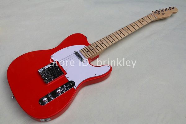 Бесплатная доставка, оптовая продажа, заводская гитара на заказ, блестящая красная металлическая гитара, 6-струнная электрогитара