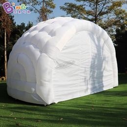 Factory en gros direct 10m dia (33 pieds) Blanc gonflable Half Dome tente Ajouter un rideau de porte souffler la tente de camping pour la fête de décoration d'événement Toys Sports