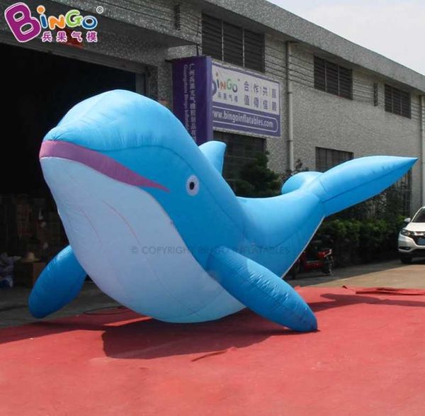 wholesale Modèles d'animaux d'océan de ballons gonflables de dauphin de bande dessinée de publicité directe d'usine pour la décoration de fête d'événement avec des jouets de ventilateur d'air Sports