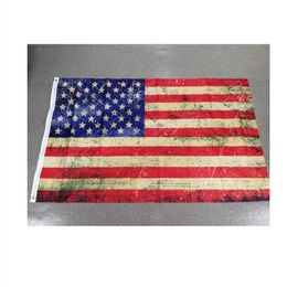100% Polyester 90X150cm 3x5 fts Old Shabby Amerikaanse vlag groothandel fabrieksprijs