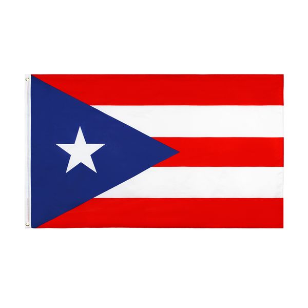 90x150cm 3x5 pies pr bandera de Puerto Rico precio de fábrica al por mayor 100% poliéster