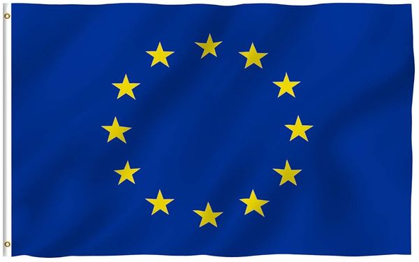 90x150cm 3x5 pies UE bandera de la Unión Europea precio de fábrica al por mayor