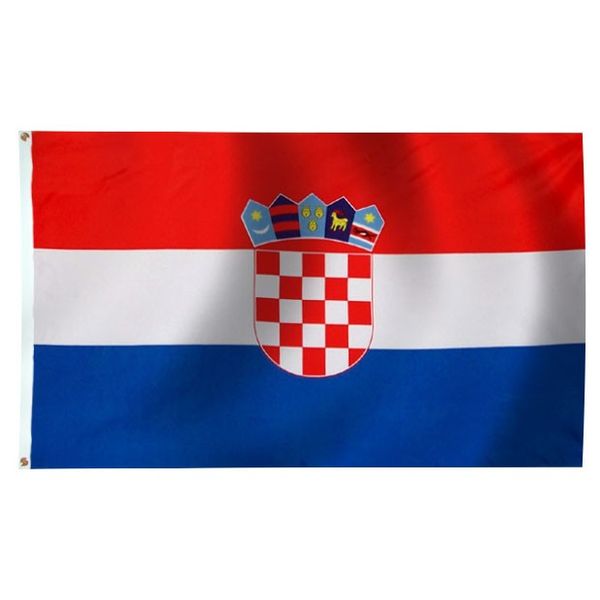 3x5 pieds hr hrv Hrvatska croatie drapeau croate prix d'usine en gros 90x150cm