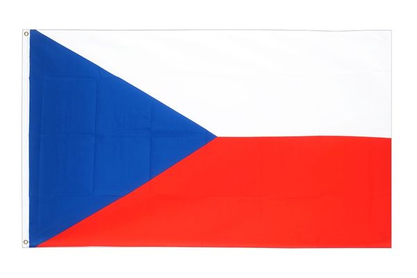 3x5fts 90cmx150cm 100% polyester bleu blanc rouge cz cze tchèque drapeau direct d'usine