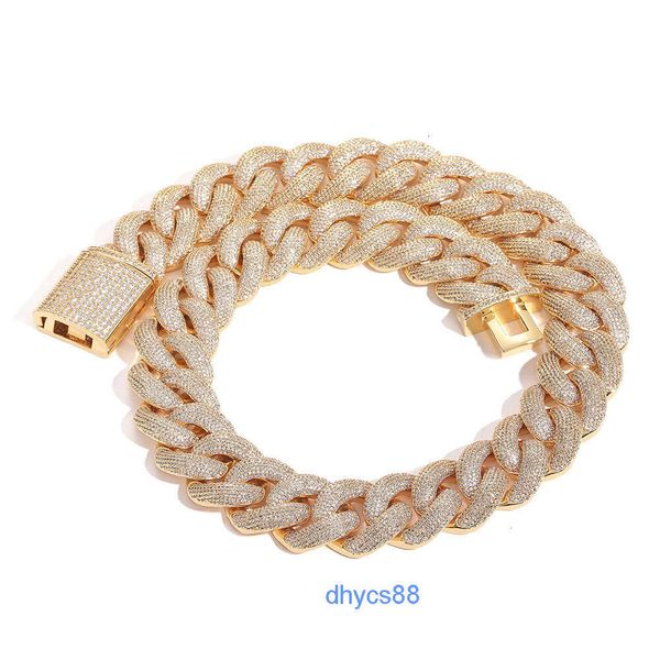 Precio de fábrica al por mayor Directamente joyería de hip hop 25 mm completa AAAAA CZ Diamond Bubble Bubble Link Clains for Men