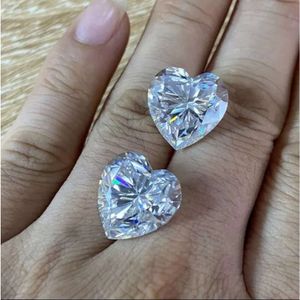 Preço de fábrica no atacado super branco por quilate diamante 5x5mm corte em forma de coração solto Igi - Gia para anel