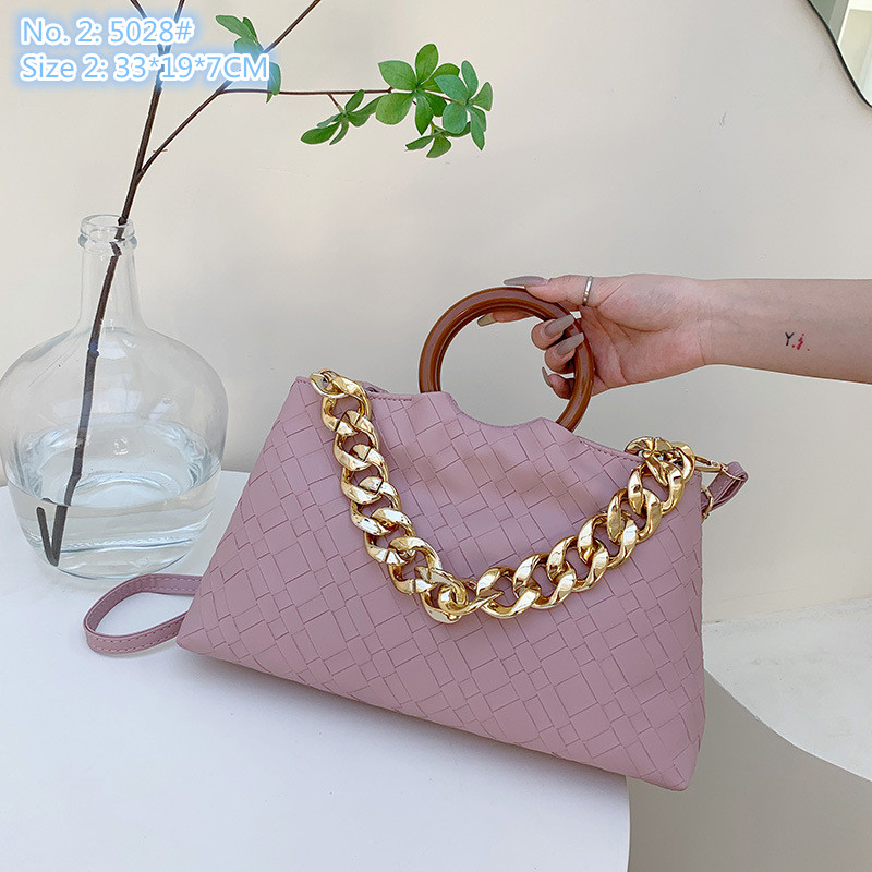 Wholesale factory women shoulder bags 2 elegant style pleated handbag simple woven messenger bag large capacity fashion leather handbags 5021#