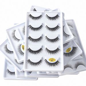 wholesale False Les 2/100 Boîtes 5 Paires Naturel 3D Vison Faux Yeux Outil De Maquillage Faux Oeil Les Faux Cils Maquillage en Vrac N221 #