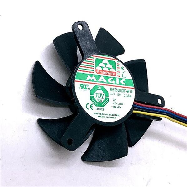 Venta al por mayor ventilador: 5010 5V MGT5005XF-W10 5CM cuatro cables computadora industrial tarjeta de video ventilador diámetro 47mm espacio entre agujeros 39mm