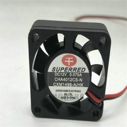 Ventilador de atacado: CHA4012CS-N 4010 12V 0,075A 4CM Ventilador de resfriamento ultrassilencioso de dois fios