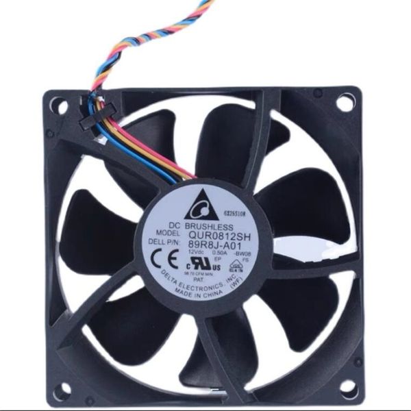 Ventilateur en gros: delta 8025 12V 0,5a QUR0812SH, ventilateur à quatre fils PWM à régulation de vitesse 8 CM/cm, haute vitesse