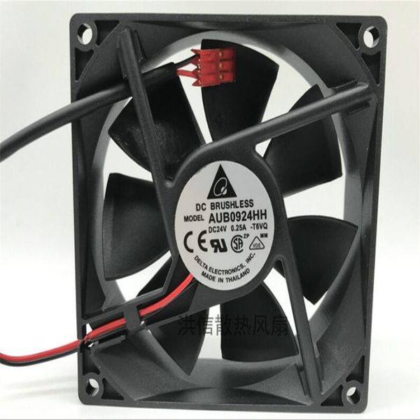 Ventilador al por mayor: delta 9025 AUB0924HH DC 24V 0.25A 90 * 25MM ventilador inversor de dos cables