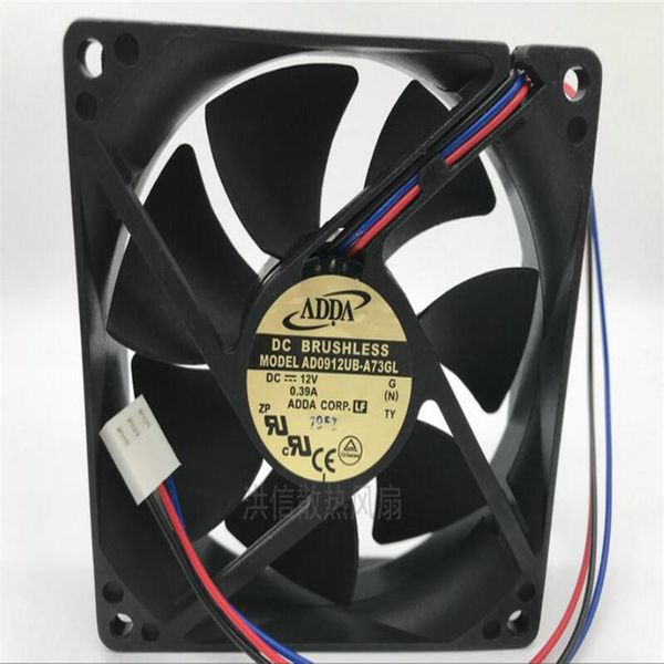 Ventilador al por mayor: original ADDA AD0912UB-A73GL 12V 0.39A 9CM 9025 Ventilador de enfriamiento de chasis de 3 cables