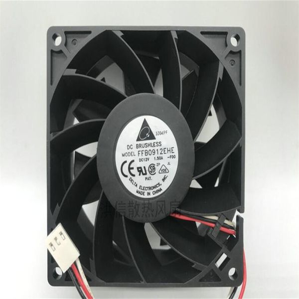 Ventilador al por mayor: Original Delta FFB0912EHE 12V 1.5A 9CM 9038 ventilador de enfriamiento de doble bola violento de tres líneas