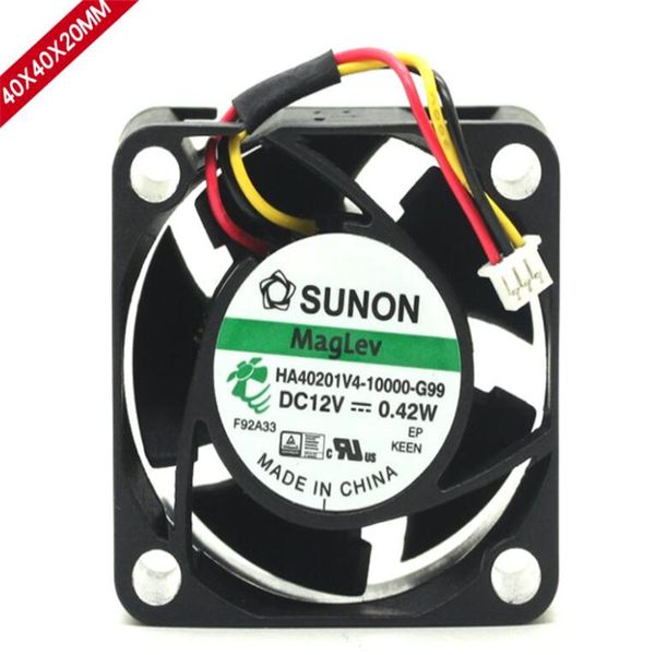 Ventilador al por mayor: sunon ha40201v4-10000-g99 12v0.42w 4cm 4020 ventilador de refrigeración de tres hilos