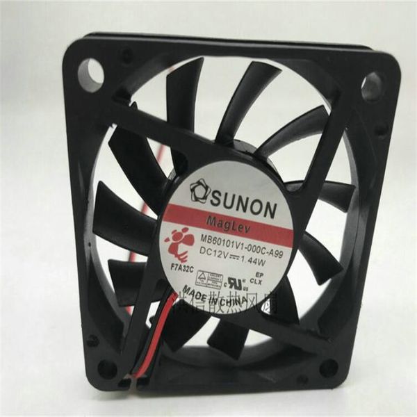 Ventilador al por mayor: SUNON MB60101V1-000C-A99 DC12V 1.44W 6CM 6010 Ventilador de enfriamiento de servidor de 2 cables