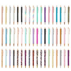 Groothandel Fancy Balpennen Leuke Mooie Metalen Intrekbare Pennen voor Meisjes Verjaardag Kantoor Schoolbenodigdheden