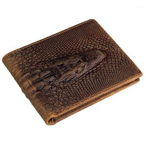 Gros- Mode Crocodile Portefeuille En Cuir Bourse Top Qualité Hommes Portefeuilles Mâle Monederos Argent Crazy Horse Purses1