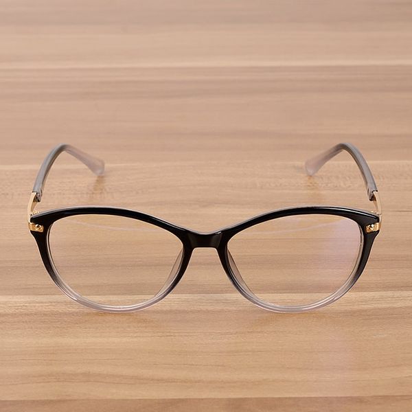 Al por mayor-Diseño de moda Ojo de gato Hombres Mujeres Anteojos Marco ElegaTransparente Cateye Gafas ópticas Hombre Mujer Espectáculo de moda