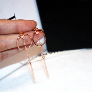 Vente en gros- ! Créateur de mode géométrie unique gland en métal longue goutte boucles d'oreilles pour femme filles or argent