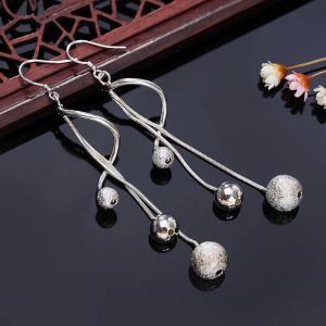 Boucles d'oreilles en or blanc 14 carats, bijoux à la mode, breloque exquise pour femmes, cadeau mignon pour fête de mariage, offre spéciale, vente en gros